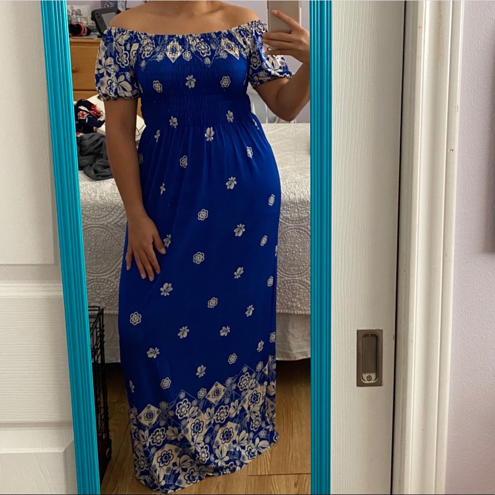 Blue Boho Summer Dress